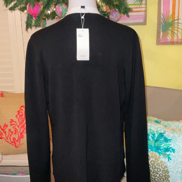 Eileen Fisher Angled Jacket Black/White Size M 20”x 27” - Picture 5 of 13